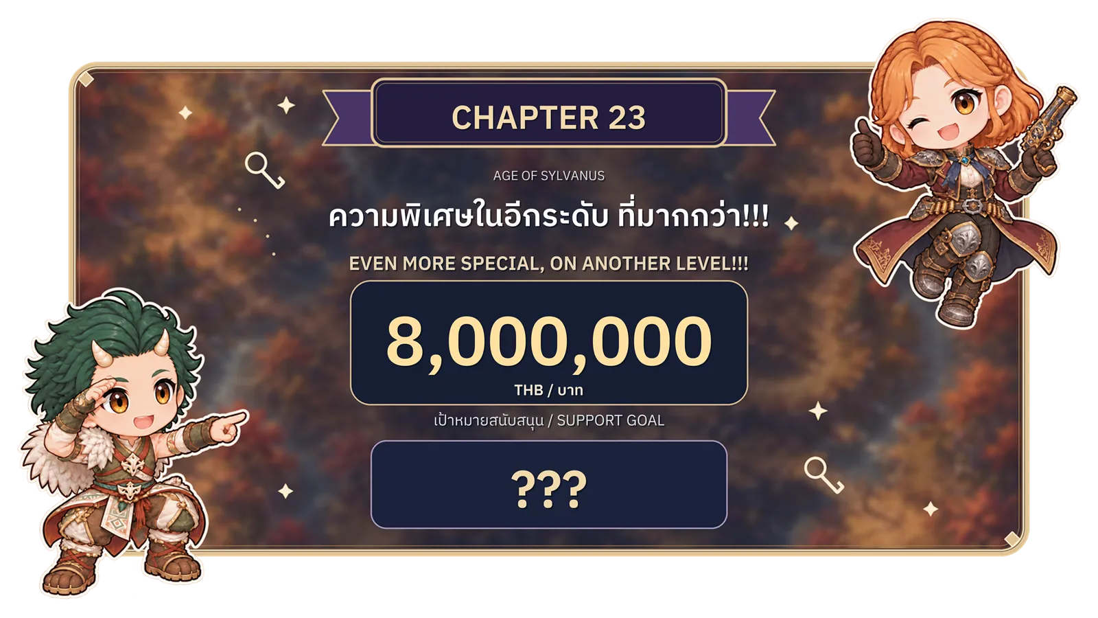 บทที่ 23: ความพิเศษในอีกระดับ เป้าหมายยอดสนับสนุน 8,000,000 บาท